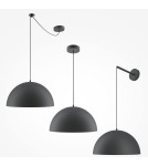 Pendant lamps - Maytoni Basic colors Hemispherical Pendant Lamp 1xE27 40W Black MOD168PL-01B - product 6