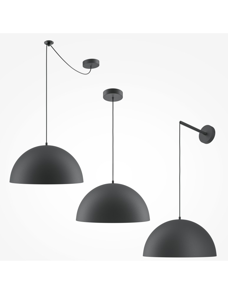 Pendant lamps - Maytoni Basic colors Hemispherical Pendant Lamp 1xE27 40W Black MOD168PL-01B - product kolory-swiatla.pl 6