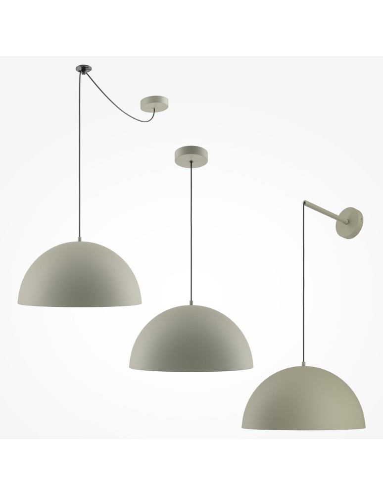Pendant lamps - Maytoni Basic colors Hemispherical Pendant Lamp 1xE27 40W Grey MOD168PL-01BG - product kolory-swiatla.pl 6