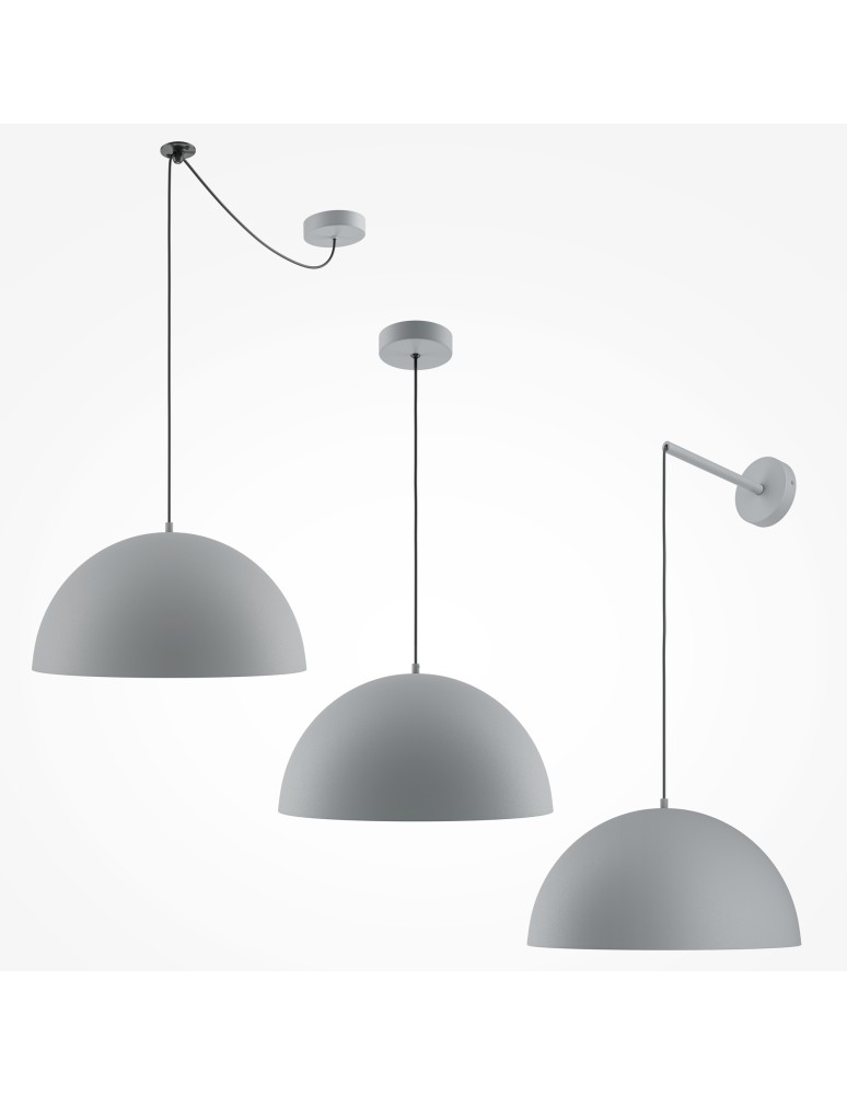 Pendant lamps - Maytoni Basic colors Hemispherical Pendant Lamp 1xE27 40W Gray MOD168PL-01GR - product kolory-swiatla.pl 6