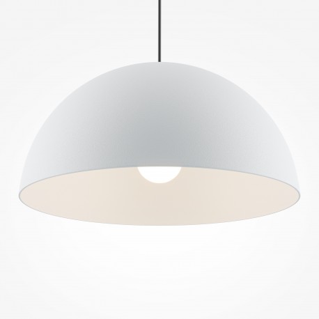 Maytoni Basic colors Lampa Wisząca Półkula 1xE27 40W Biały MOD168PL-01W