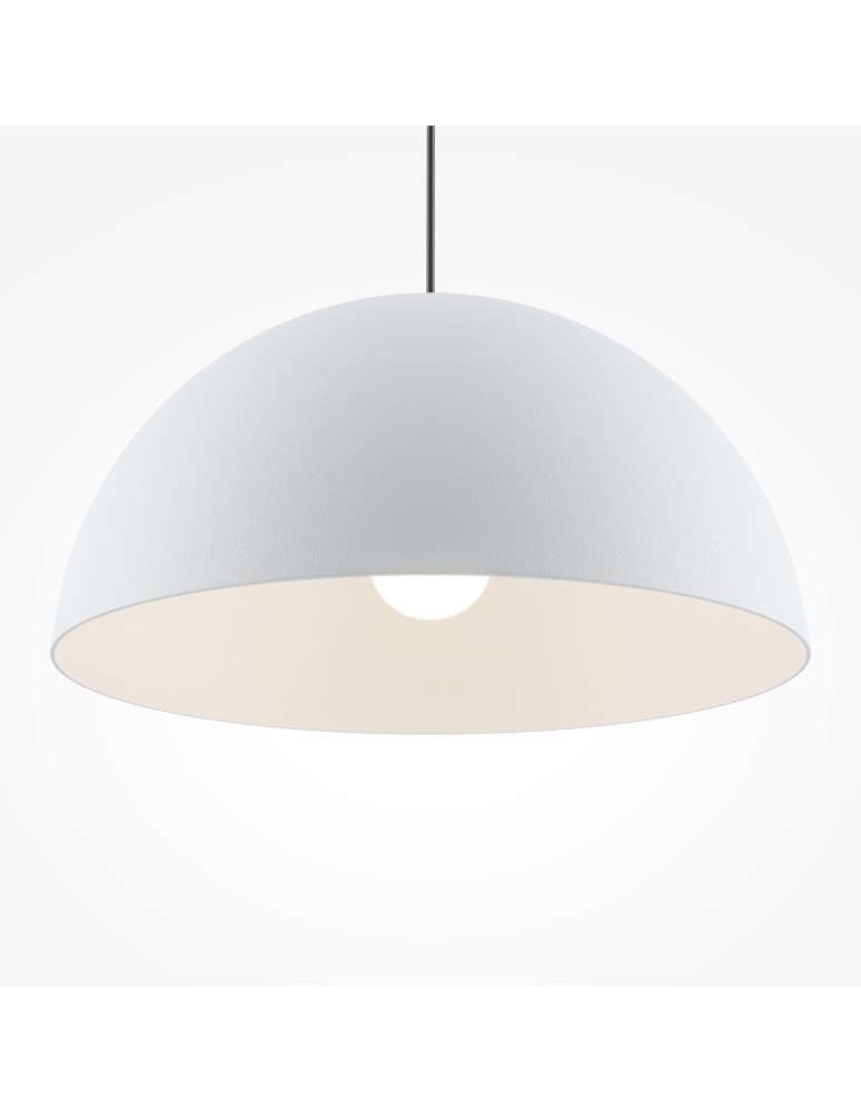 Pendant lamps - Maytoni Basic colors Hemisphere Pendant Lamp 1xE27 40W White MOD168PL-01W - product kolory-swiatla.pl 3