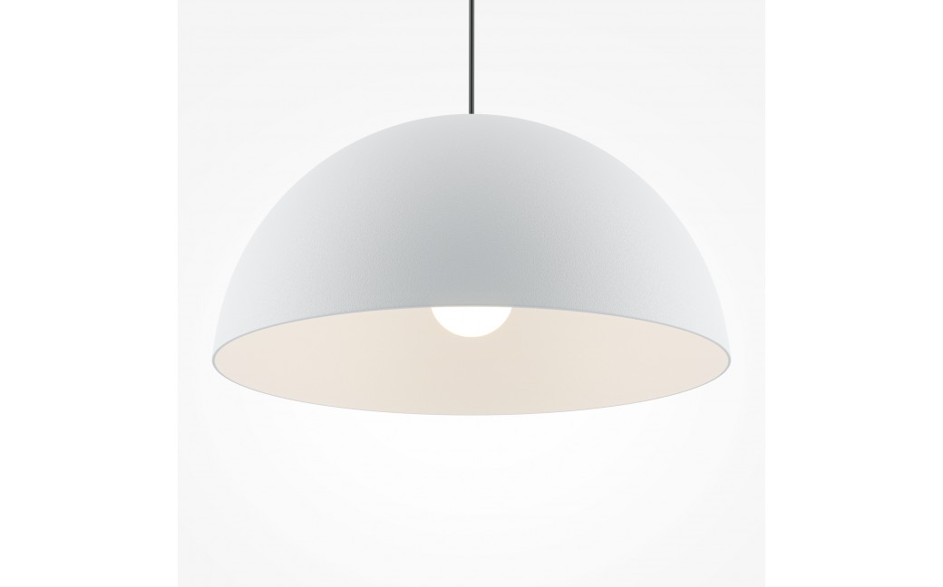 Maytoni Basic colors Lampa Wisząca Półkula 1xE27 40W Biały MOD168PL-01W