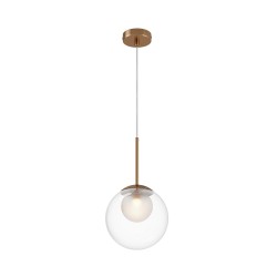 Maytoni Basic form Lampa Wisząca Szklana 1xG9 20W Złoty MOD521PL-01G3