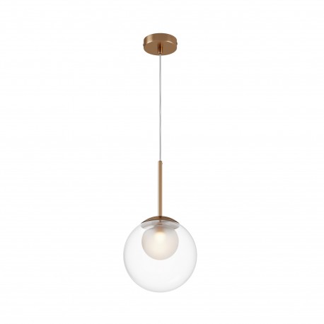 Maytoni Basic form Lampa Wisząca Szklana 1xG9 20W Złoty MOD521PL-01G3