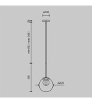 Pendant lamps - Maytoni Basic form Glass Pendant Lamp 1xG9 20W Gold MOD521PL-01G3. - product 6