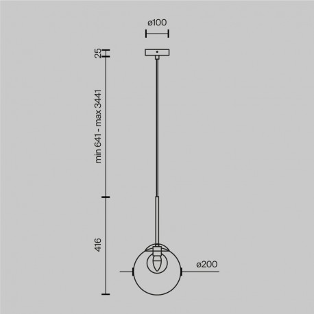 Maytoni Basic form Lampa Wisząca Szklana 1xG9 20W Złoty MOD521PL-01G3