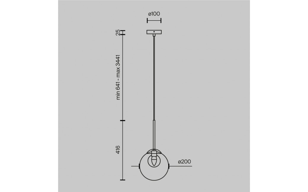 Maytoni Basic form Lampa Wisząca Szklana 1xG9 20W Złoty MOD521PL-01G3