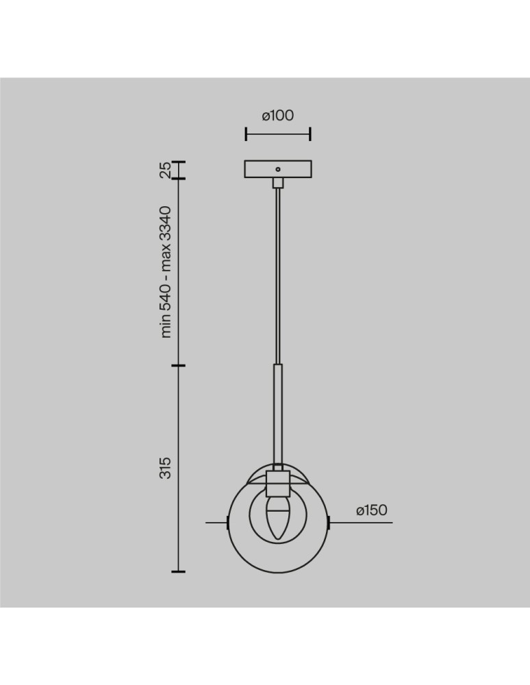 Pendant lamps - Maytoni Basic form Glass Pendant Lamp 1xG9 20W Gold MOD521PL-01G1 - product kolory-swiatla.pl 7