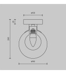 Wall lamps spheres - Maytoni Basic form Wall lamp/wall lamp 1xG9 20W Gold MOD521WL-01G1 - product 6