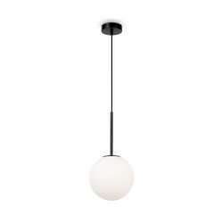 Maytoni Basic form Lampa Wisząca Szklana Kula 1xE14 40W Czarny MOD321PL-01B1