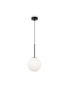 Maytoni Basic form Lampa Wisząca Szklana Kula 1xE14 40W Czarny MOD321PL-01B1