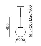 Pendant lamps - Maytoni Basic form Glass Ball Pendant Lamp 1xE14 40W Black MOD321PL-01B1. - product 6