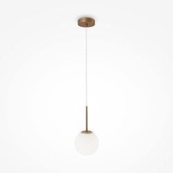 Maytoni Basic form Lampa Wisząca Szklana Kula 1xE14 40W Złoty MOD321PL-01G1