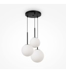 Pendant lamps - Maytoni Basic form Glass Ball Pendant Lamp 3xE14 40W Black MOD321PL-03B. - product 1