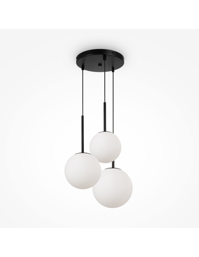 Pendant lamps - Maytoni Basic form Glass Ball Pendant Lamp 3xE14 40W Black MOD321PL-03B. - product kolory-swiatla.pl 1