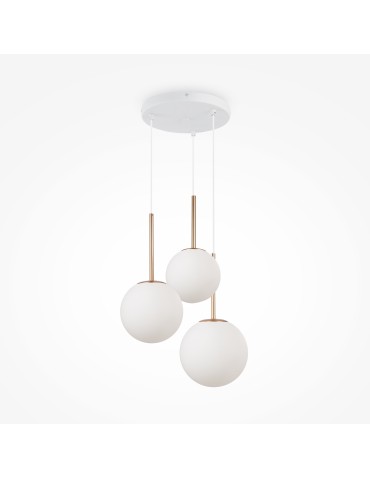 Maytoni Basic form Lampa Wisząca Szklane Kule 3xE14 40W Złoty MOD321PL-03G