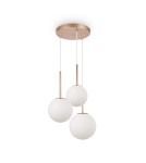 Pendant lamps - Maytoni Basic form Glass Ball Pendant Lamp 3xE14 40W Gold MOD321PL-03G1. - product 1