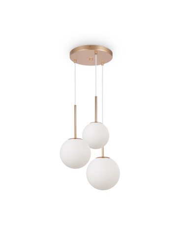 Maytoni Basic form Glass Ball Pendant Lamp 3xE14 40W Gold MOD321PL-03G1.