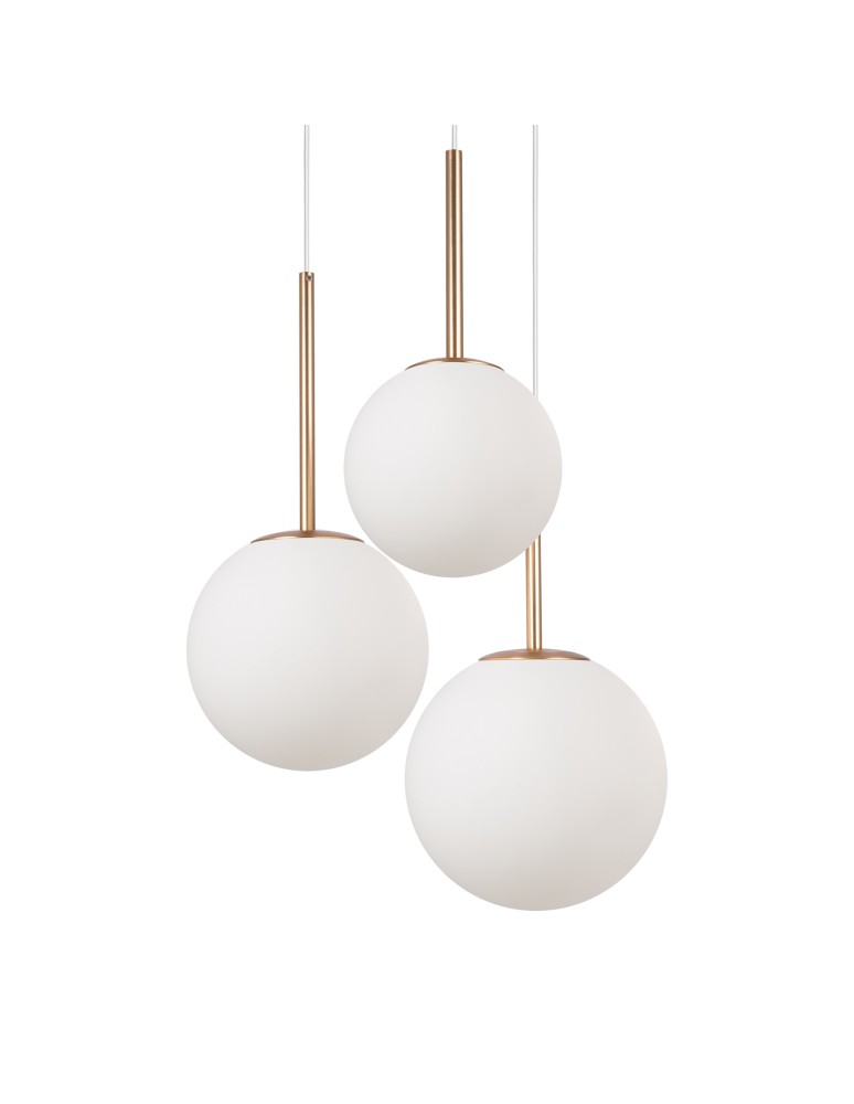 Pendant lamps - Maytoni Basic form Glass Ball Pendant Lamp 3xE14 40W Gold MOD321PL-03G1. - product kolory-swiatla.pl 3