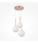 Pendant lamps - Maytoni Basic form Glass Ball Pendant Lamp 3xE14 40W Gold MOD321PL-03G1. - product 4