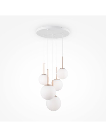 Maytoni Basic form Glass Ball Pendant Lamp 5xE14 40W Gold MOD321PL-05G.
