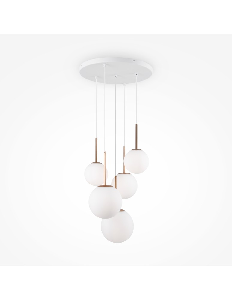 Pendant lamps - Maytoni Basic form Glass Ball Pendant Lamp 5xE14 40W Gold MOD321PL-05G. - product kolory-swiatla.pl 1