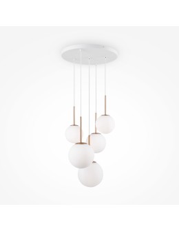 Maytoni Basic form Lampa Wisząca Szklane Kule 5xE14 40W Złoty MOD321PL-05G