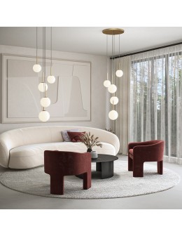 Maytoni Basic form Glass Ball Pendant Lamp 5xE14 40W Gold MOD321PL-05G. - product 2