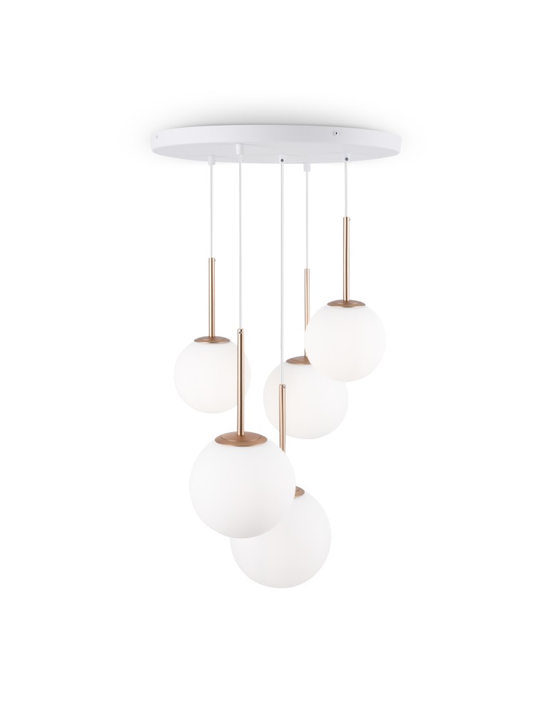 Pendant lamps - Maytoni Basic form Glass Ball Pendant Lamp 5xE14 40W Gold MOD321PL-05G. - product kolory-swiatla.pl 3