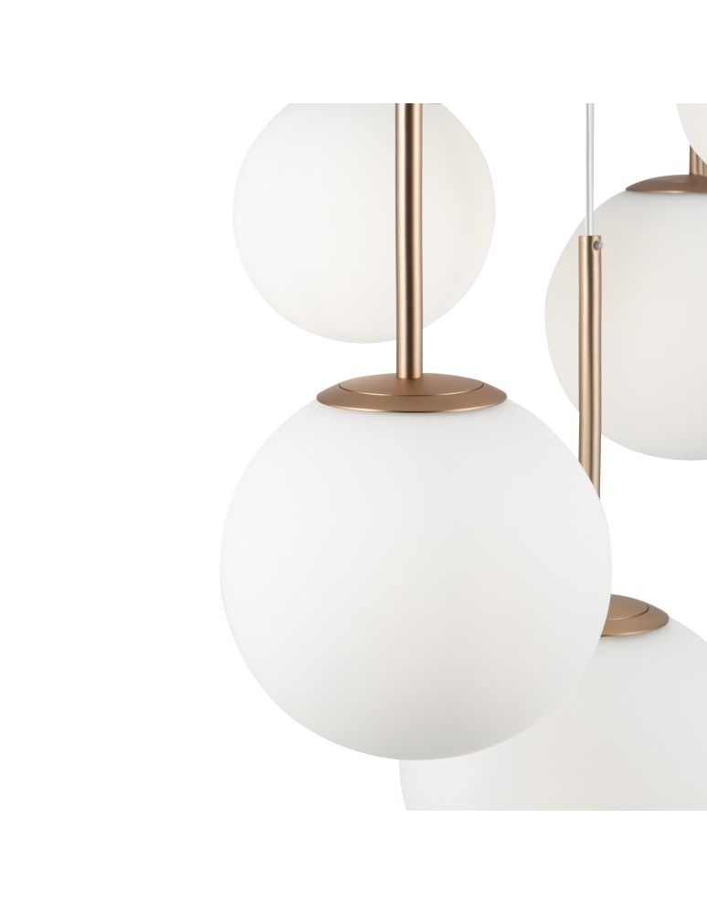 Pendant lamps - Maytoni Basic form Glass Ball Pendant Lamp 5xE14 40W Gold MOD321PL-05G. - product kolory-swiatla.pl 4