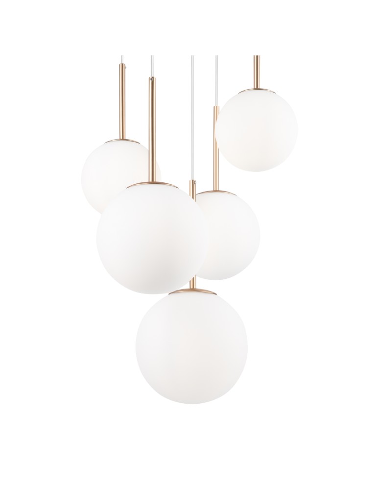 Pendant lamps - Maytoni Basic form Glass Ball Pendant Lamp 5xE14 40W Gold MOD321PL-05G. - product kolory-swiatla.pl 6