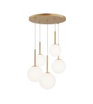 Pendant lamps - Maytoni Basic form Glass Ball Pendant Lamp 5xE14 40W Gold MOD321PL-05G1. - product 2