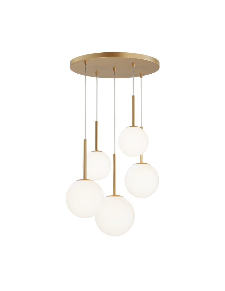 Pendant lamps - Maytoni Basic form Glass Ball Pendant Lamp 5xE14 40W Gold MOD321PL-05G1. - product kolory-swiatla.pl 2
