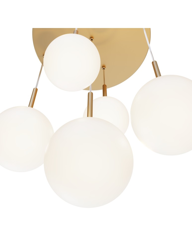 Pendant lamps - Maytoni Basic form Glass Ball Pendant Lamp 5xE14 40W Gold MOD321PL-05G1. - product kolory-swiatla.pl 3