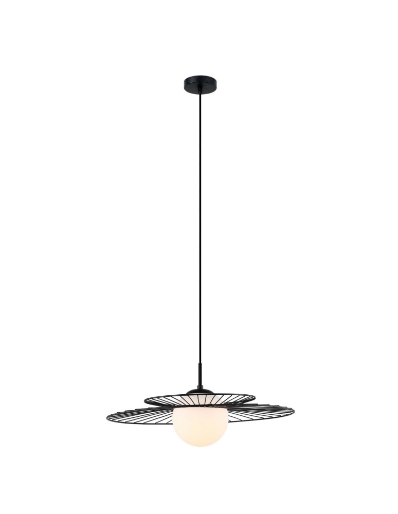 Loft pendant lamps - ITALUX Sarah Black Pendant 1xE27 40W MDM-4000/1 BK - product kolory-swiatla.pl 2