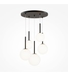 Pendant lamps - Maytoni Basic form Glass Ball Pendant Lamp 5xE14 40W Black MOD321PL-05B. - product 1