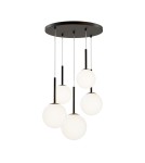 Pendant lamps - Maytoni Basic form Glass Ball Pendant Lamp 5xE14 40W Black MOD321PL-05B. - product 2
