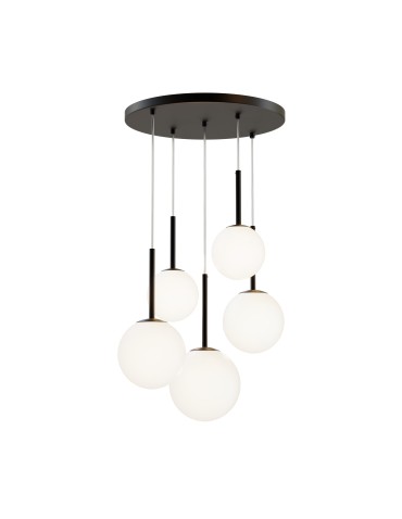 Maytoni Basic form Glass Ball Pendant Lamp 5xE14 40W Black MOD321PL-05B. - product 2