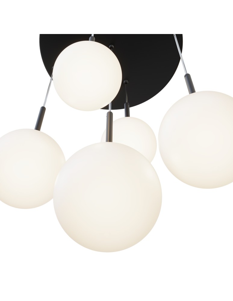 Pendant lamps - Maytoni Basic form Glass Ball Pendant Lamp 5xE14 40W Black MOD321PL-05B. - product kolory-swiatla.pl 3