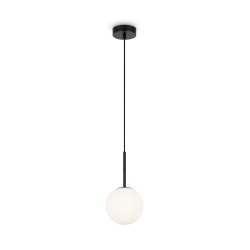 Maytoni Basic form Lampa Wisząca Szklana Kula 1xE14 40W Czarny MOD321PL-01B