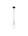 Maytoni Basic form Lampa Wisząca Szklana Kula 1xE14 40W Czarny MOD321PL-01B