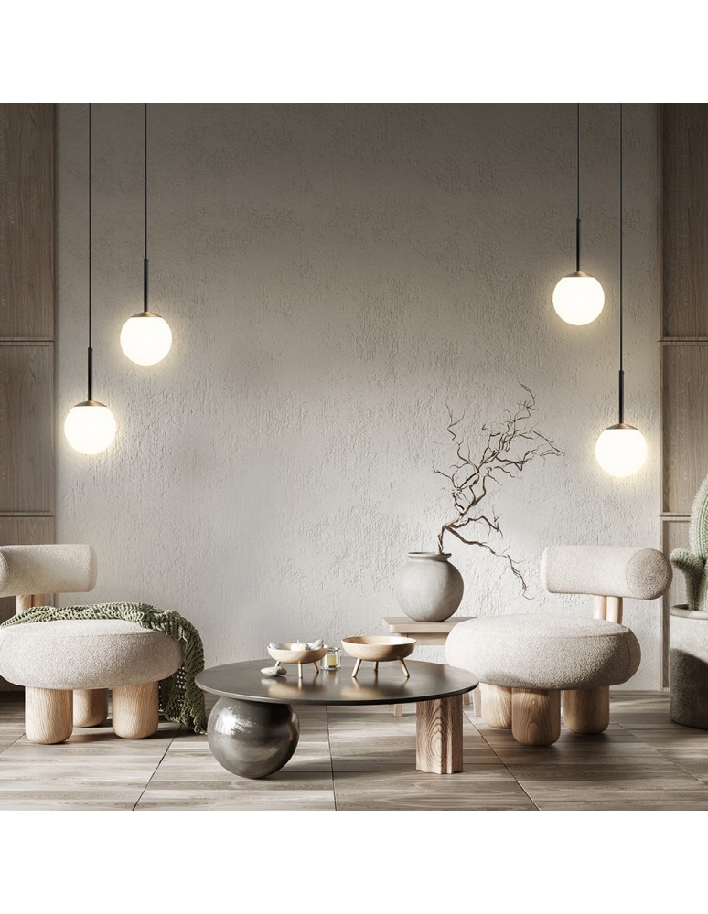 Pendant lamps - Maytoni Basic form Glass Ball Pendant Lamp 1xE14 40W Black MOD321PL-01B. - product kolory-swiatla.pl 2