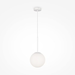 Maytoni Basic form Lampa Wisząca Szklana Kula 1xE14 40W Biały MOD321PL-01W1