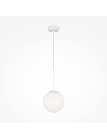 Maytoni Basic form Lampa Wisząca Szklana Kula 1xE14 40W Biały MOD321PL-01W1