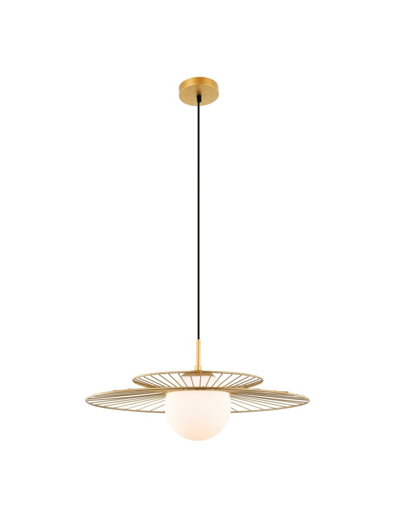 Loft pendant lamps - ITALUX Sarah Gold Pendant 1xE27 40W MDM-4000/1 GD - product kolory-swiatla.pl 2