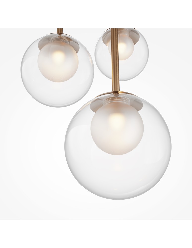 Pendant lamps spheres - Maytoni Basic form Glass Ball Pendant Lamp 3xG9 20W Gold MOD521PL-03G. - product kolory-swiatla.pl 2