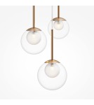 Pendant lamps spheres - Maytoni Basic form Glass Ball Pendant Lamp 3xG9 20W Gold MOD521PL-03G. - product 3