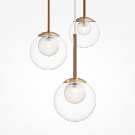 Maytoni Basic form Lampa Wisząca Szklane Kule 3xG9 20W Złoty MOD521PL-03G