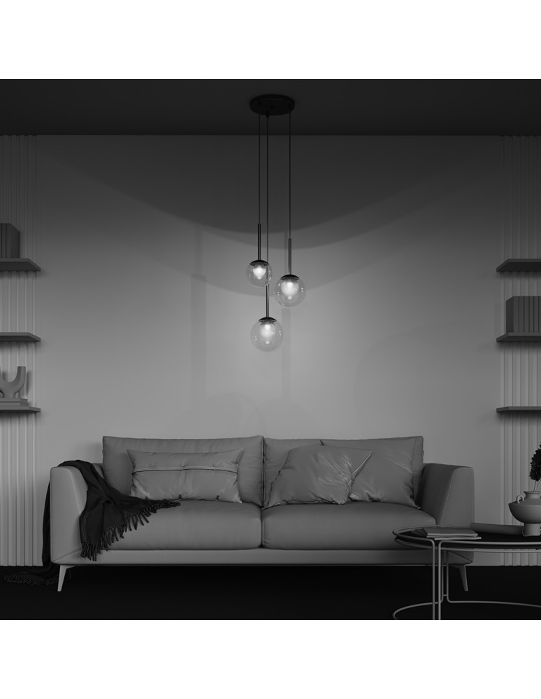 Pendant lamps spheres - Maytoni Basic form Glass Ball Pendant Lamp 3xG9 20W Gold MOD521PL-03G. - product kolory-swiatla.pl 7